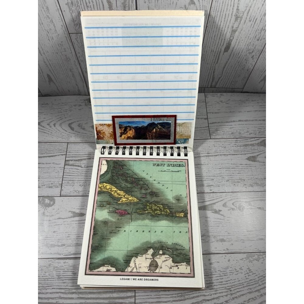 Handmade Spiral Junk Journal 4.75"x6" City Map Cover Memory Keeper - Picture 3 of 11